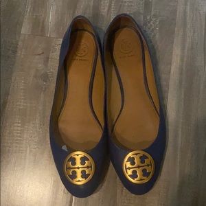 blue tory burch flats sz 10